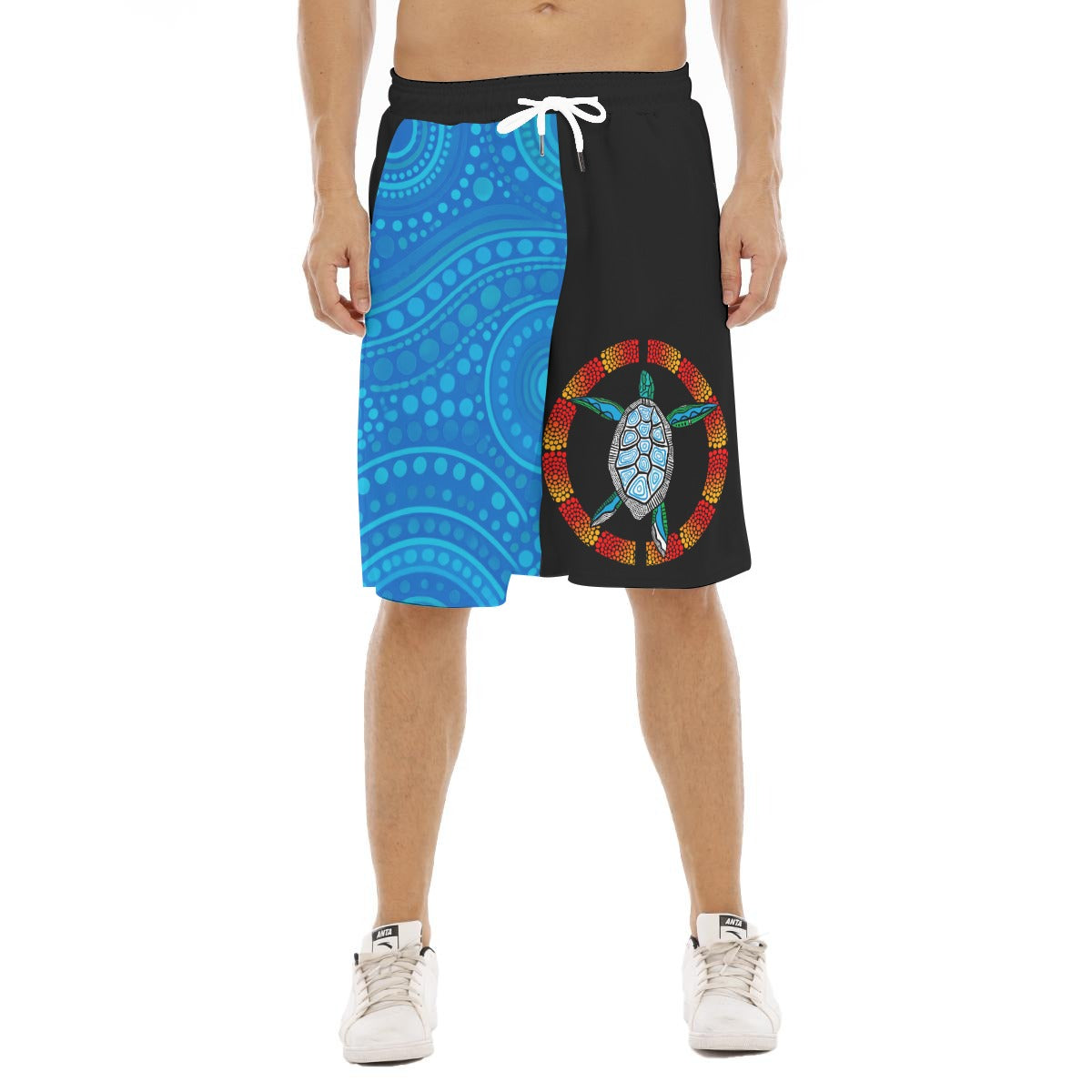 All-Over Print Men's Tether Loose Shorts With Pocket