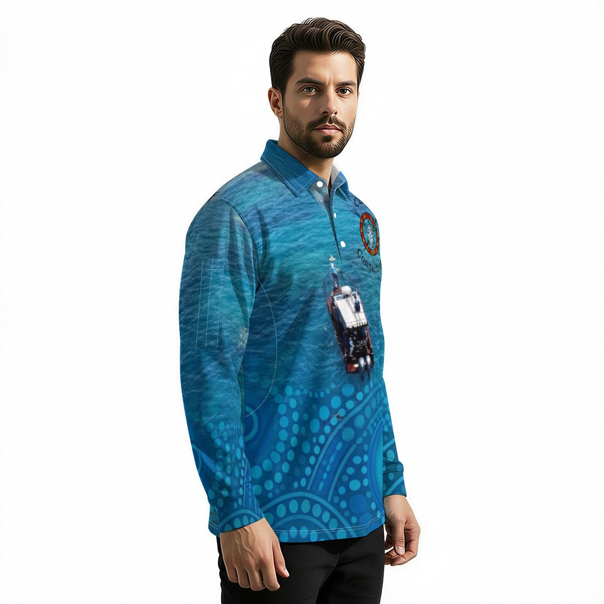 Reef dreaming Men's Long Sleeve Polo Shirt