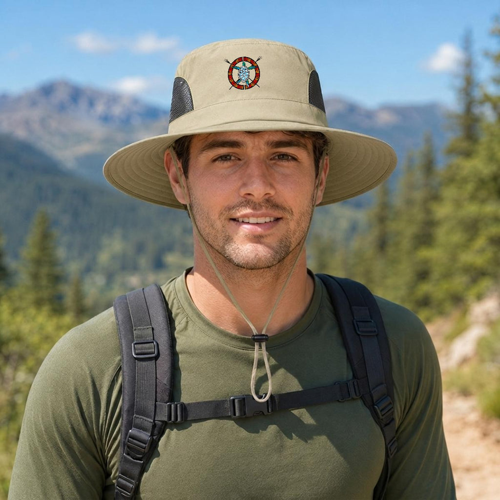Logo Wide Brim Outdoor Sun Hat