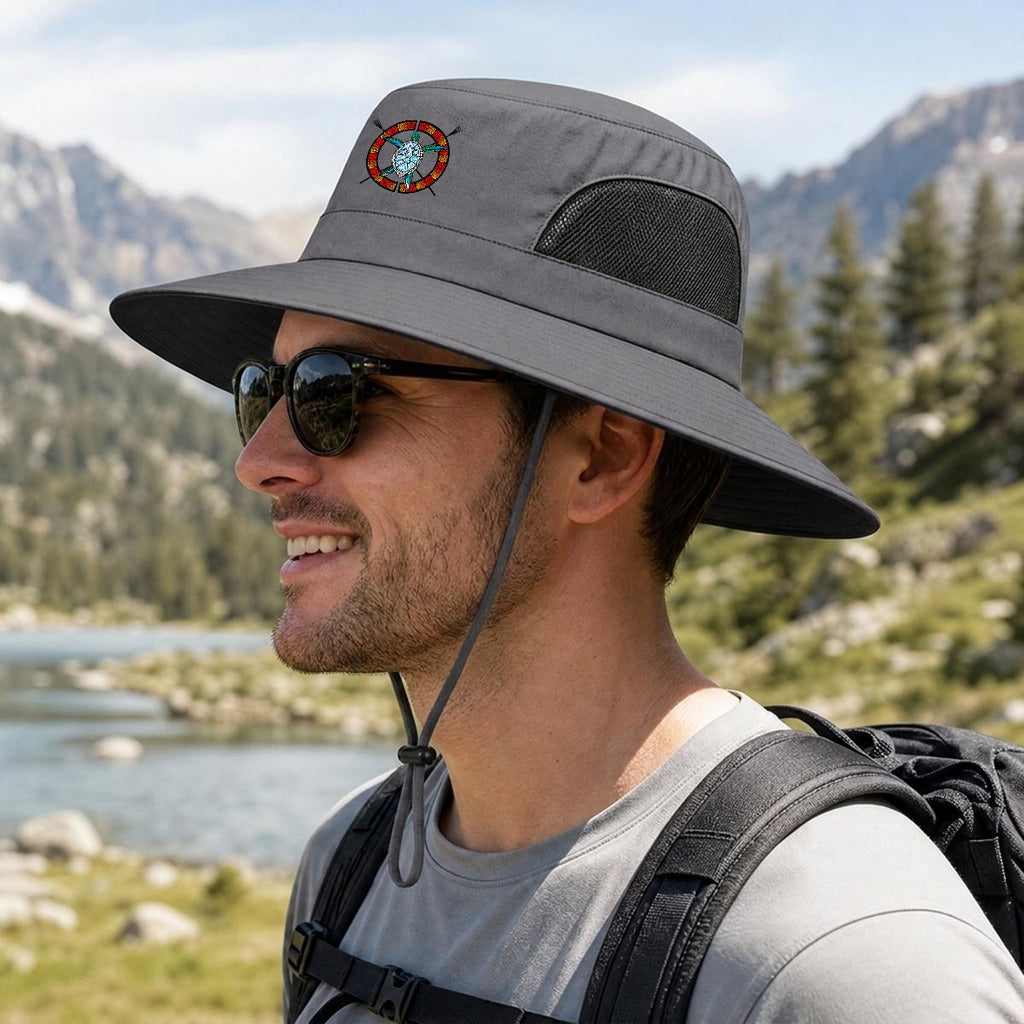Logo Wide Brim Outdoor Sun Hat
