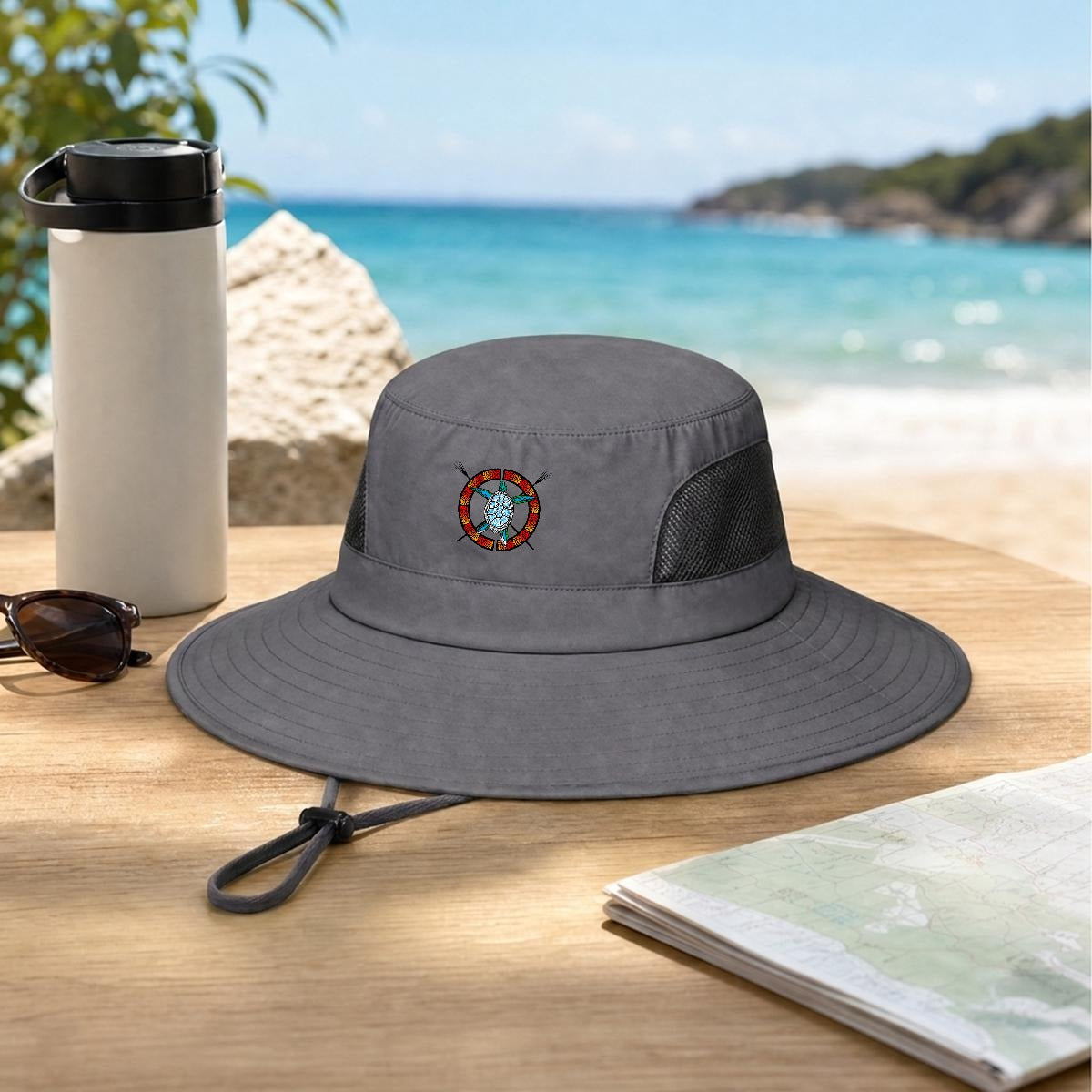 Logo Wide Brim Outdoor Sun Hat