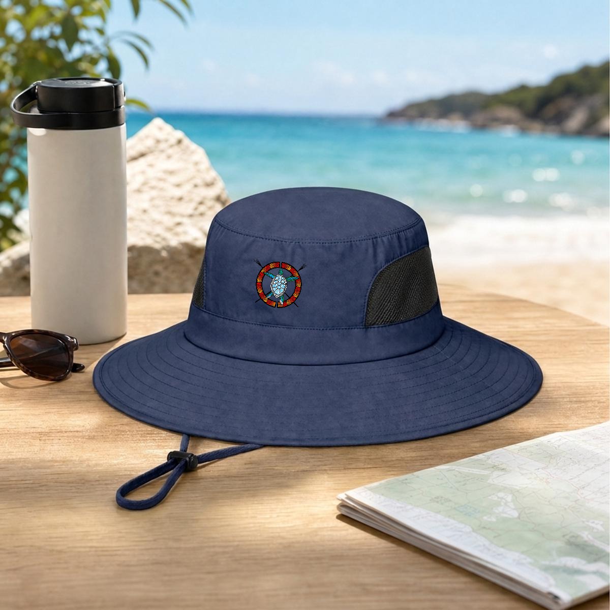 Logo Wide Brim Outdoor Sun Hat
