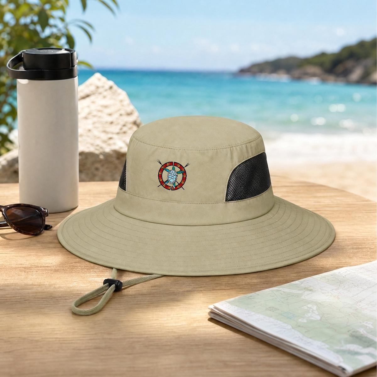 Logo Wide Brim Outdoor Sun Hat